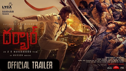 Darbar Official Trailer Rajinikath Murugadoss